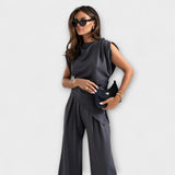 Michaela - Asymmetrical Set with Dramatic Shoulders