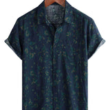 Summer Cotton Floral Retro Boho Shirt for Men