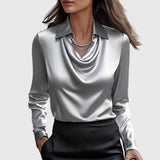Dana - Elegant blouse made of shiny satin