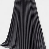 Veronika - Long Pleated Satin Skirt