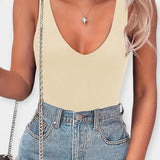 Sleeveless Top with V-Neck
