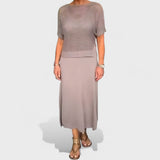 Claudia - Summer Dresses with Woven Top
