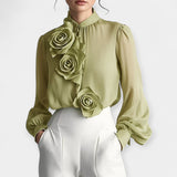 T-shirt with 3D Roses