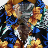Short Sleeve Floral Pattern Shirt for Men