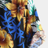 Short Sleeve Floral Pattern Shirt for Men