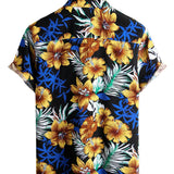 Short Sleeve Floral Pattern Shirt for Men