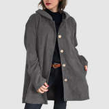 Stella - Comfortable Velvet Jacket with Hood