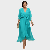 Monica Chiffon - Dress with a V-neck