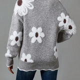 Belinha - Elegant blouse with a V-neck and floral pattern
