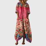 Maxi Dress with Colorful Pattern