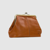 Leontýna - Leather bag with retro clasp