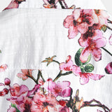 Men's Short Sleeve Shirt with Floral Pattern