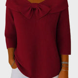 Aline - Soft and Elegant Sweater with Bow