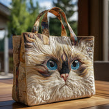 Handmade Bag - White Cat Blue Eyes