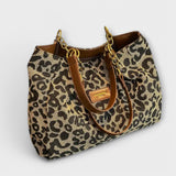 Cécile. - Canvas bag in leopard print