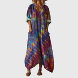 Dagny - Maxi Dress in Colorful Pattern