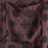 Classic Retro Short Sleeve Cotton Geometric Shirt for Men