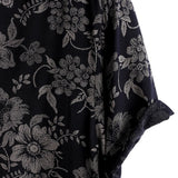 Short Sleeve Hawaiian Style Floral Pattern Shirt for Men, Breathable, Navy Blue