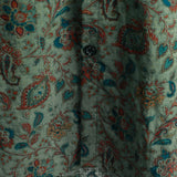 Vintage Cotton Short Sleeve Button-Up Shirt in Retro Paisley Green for Men from the 70s