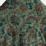Vintage Cotton Short Sleeve Button-Up Shirt in Retro Paisley Green for Men from the 70s