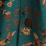 Men's Vintage Style Cotton Shirt for Summer with Buttons and Short Sleeves