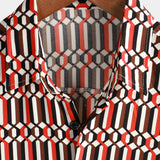 Cotton Summer Retro Style Short Sleeve Shirt for Men