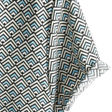 Men's Cotton Casual Vintage Geometric Button-Up Summer Retro Short Sleeve Shirt