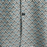Men's Cotton Casual Vintage Geometric Button-Up Summer Retro Short Sleeve Shirt