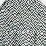 Men's Cotton Casual Vintage Geometric Button-Up Summer Retro Short Sleeve Shirt