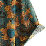 Summer Short Sleeve Retro Style Sunflower Print Shirt for Men