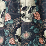 Cotton Summer Short Sleeve T-Shirt for Men with Punk Rock Skull