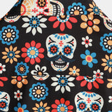 Cotton Summer Short Sleeve Shirt for Men with Punk Rock Skull