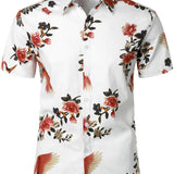 Men's Short Sleeve Floral Pattern Shirt