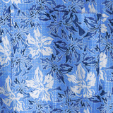 Cotton Shirt in Tropical Floral Pattern for Men with Short Sleeves