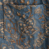 Men's Cotton Paisley Floral Vintage Retro 70s Button-Up Short Sleeve Beach Shirt