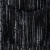 Men's Short Sleeve Cotton Shirt with Pocket in Black Stripes, Breathable