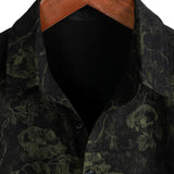 Short Sleeve Hawaiian Shirt with Retro Floral Print for Men