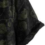 Short Sleeve Hawaiian Shirt with Retro Floral Print for Men