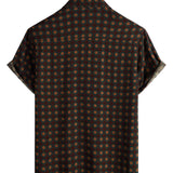 Summer Casual Vintage Cotton Shirt Short Sleeve for Men