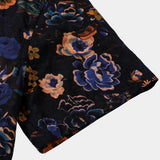 Short Sleeve Cotton Boho Style Shirt with Floral Pattern for Men