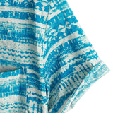 Men's Short Sleeve Vintage Cotton Shirt in Blue