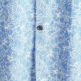Men's Short Sleeve Cotton Hawaiian Shirt with Button, Light Blue