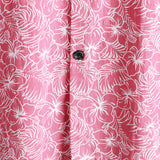 Men's Short Sleeve Hawaiian Shirt with Buttons in Pink