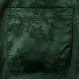 Men's Short Sleeve Satin Jersey Shirt with Floral Print