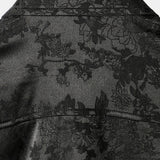 Men's Short Sleeve Satin Cotton Shirt in Floral Pattern Casual