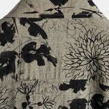 Men's Vintage Cotton Short Sleeve Shirt in Retro Floral Pattern