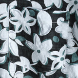 Cotton Vacation Shirt in Tropical Style with Floral Pattern, Short Sleeve for Men