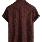 Summer Cotton Floral Retro Boho Shirt for Men