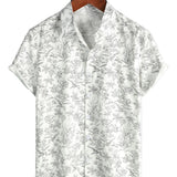 Hawaiian Cotton Shirt with Floral Pattern for Men - Summer