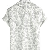 Hawaiian Cotton Shirt with Floral Pattern for Men - Summer